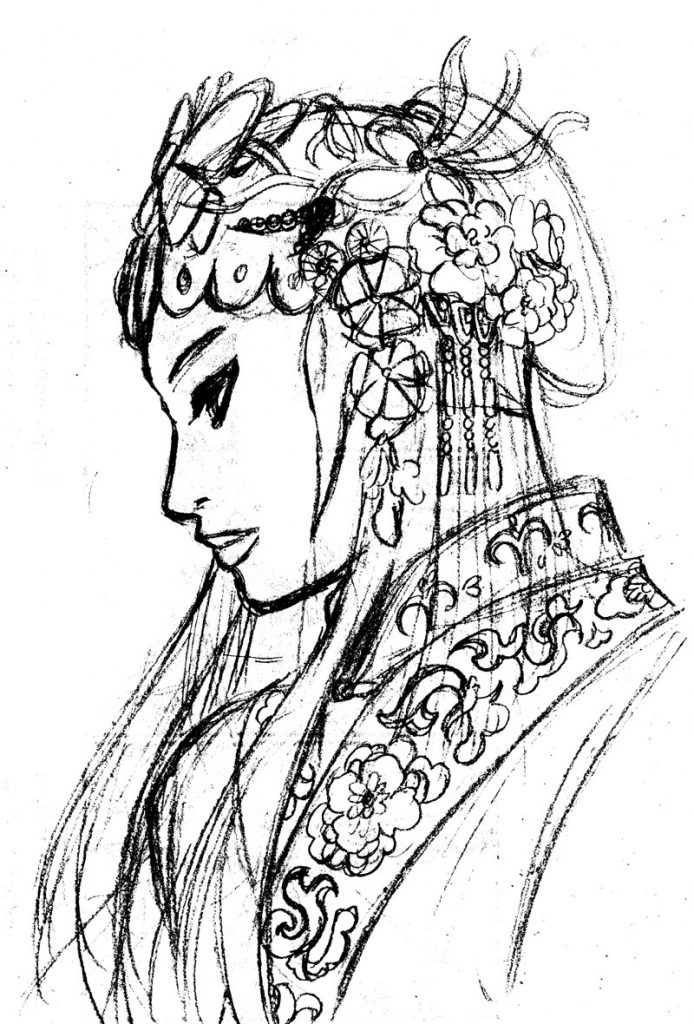 Digital Watercolour - Chinese Opera Singer - Queenie Chan